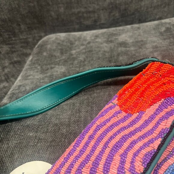 Staud Tommy Beaded Shoulder Bag Acid Swirl - Picture 13 of 14